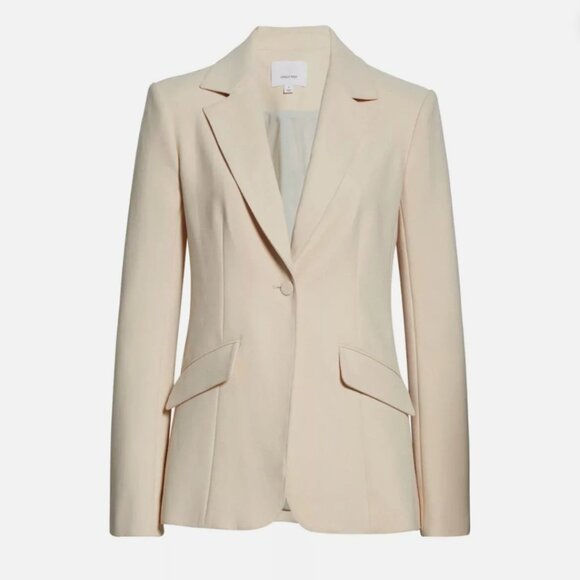 Cinq A Sept Kym Zipper Sleeve Blazer Jacket size 12 - Picture 3 of 12